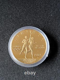 1984 W 10 $ Pièce Commémorative D'or Olympique