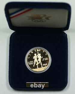 1984-s $10 Gold Eagle Proof Olympic Commémorative Coin No Outer Box Or Coa
