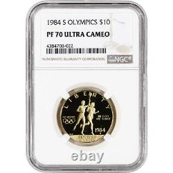 1984-s Us Gold $10 Olympic Commemorative Proof Ngc Pf70 Ucam