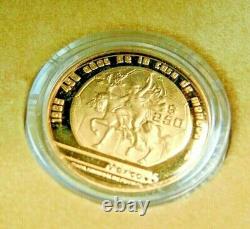 1985 Mo Mexico Gold 1/4 Oz Preuve 250 Pesos Coupe Du Monde De Football Médaille D’or Commémorative