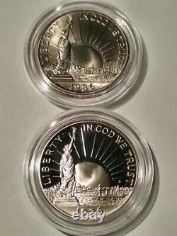 1986 6 Coin Liberty Set. 5 $ D’or, 1 $ D’argent, 0,50 $. Proof+ Versions Non Circulées