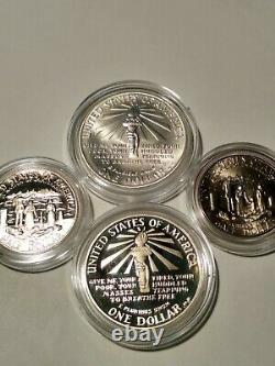 1986 6 Coin Liberty Set. 5 $ D’or, 1 $ D’argent, 0,50 $. Proof+ Versions Non Circulées