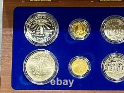 1986 États-unis Liberty Commemorative 6 Coin Set Argent & Or Preuve Box/coa
