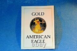 1986 Gold Eagle One Ounce Proof Ultra Cameo Coin Avec Coa & Box-very Nice! #1