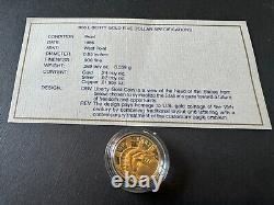 1986-W Or $5 Preuve Liberté Cinq Dollars (Pièce, Capsule et COA)