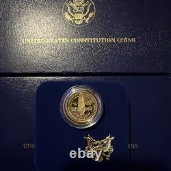 1987 OR U. S. Mint 5 DOLLARS Épreuve Constitution des États-Unis Nous le Peuple Ensemble Complet COA