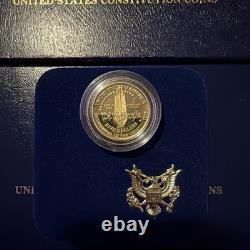 1987 OR U. S. Mint 5 DOLLARS Épreuve Constitution des États-Unis Nous le Peuple Ensemble Complet COA