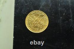 1987 U. S. Constitution 4 Affichage De Pièce Avec Deux 5 $ D'or Et Deux $ D'argent Et Unc