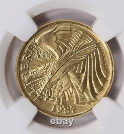 1987-W CONSTITUTION Or $5 COMMÉMORATIF NGC MS70