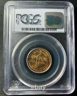1987-w Gold Coin 1/4 Oz 5 $ Constitution Bicentenaire Commémoratif Ms69