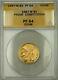 1987-w Proof Constitution Commémorative $5 Gold Coin Anacs Pf-64 Dcam