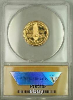 1987-w Proof Constitution Commémorative $5 Gold Coin Anacs Pf-64 Dcam
