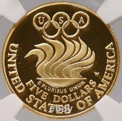 1988 W ÉTATS-UNIS US Olympiques Corée Épreuve OR 5 $ Pièce NGC i121434