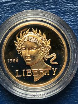 1988 W Five Dollar Pièce D'or Olympiade Commémorative
