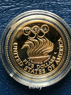 1988 W Five Dollar Pièce D'or Olympiade Commémorative