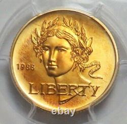 1988 W Gold USA $5 Olympics Mercanti Commemorative Signed Coin Pcgs Mme 70