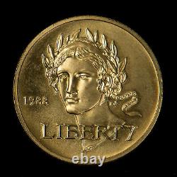 1988-w 5 $ Commémoratif Olympique. 2419 Ozt Gold Coin Non Circulé Ms G1038
