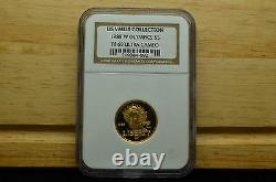 1988-w Jeux Olympiques D'or Modernes Commémoratif $5 Gold Coin Ngc Pf69