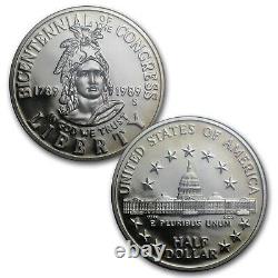 1989 American Congressional Coins Gold & Silver 6-coin Set Proof & Bu Box & Coa