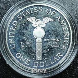 1989 American Congressional Gold & Silver 3 Pièce Commemorative Set With Box & Coa