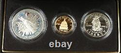 1989 Congressional Commemorative 3 Coin Proof Set, Or & Argent Ogp