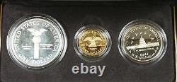 1989 Congressional Commemorative 3 Coin Proof Set, Or & Argent Ogp