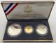 1991 Monnaie Des &Eacute;tats-unis Mont Rushmore Anniversaire Or Et Argent Lot De 3 Pi&egrave;ces Preuve