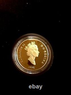1991 Or Canadien 100 $ Proof Coin Mib With Coa