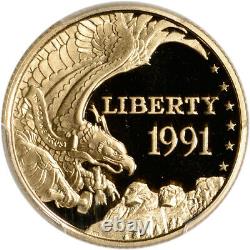 1991-w Or Us $5 Mount Rushmore Preuve Commémorative Pcgs Pr69 Dcam