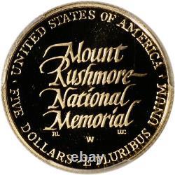 1991-w Or Us $5 Mount Rushmore Preuve Commémorative Pcgs Pr69 Dcam