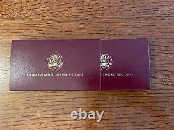 1992 3 Pièces Commémoratives D'or Et D'argent Jeu D'olympiques D'emballage D'origine