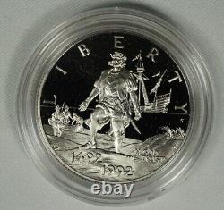 1992 Ensemble commémoratif de pièces en or et en argent Columbus 3pc avec emballage d'origine