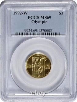 1992-W Jeux Olympiques $5 Or Commémoratif PCGS MS69