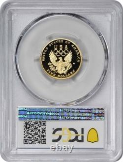 1992-W Olympique 5 $ Pièce en Or Proof Commémorative PR70DCAM Deep Cameo PCGS