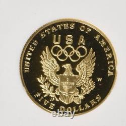 1992-W XXV Olympiade Or $5 COMMÉMORATIVE NGC PF70 Preuve-70 UC