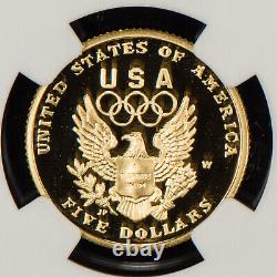 1992-w $5 Gold Commémorative Olympics Proof Coin Ngc Pf 70 Uc Sku-g1007