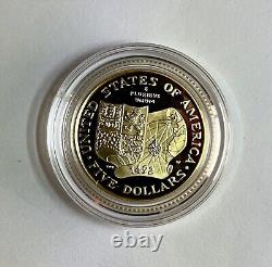 1992-w Columbus Dcam Preuve Commémorative $5 Demi-Aigle en Or