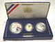 1993 Bill Of Rights 3 Coin Proof Set, Avec Gold & Silver, Par Us Mint In Box, Coa