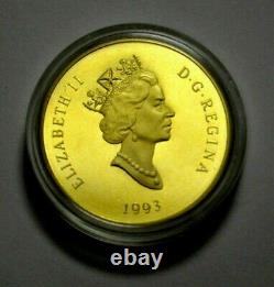 1993 Canada $100 Dollars Gold Coin The Horseless Transportage Proof 1/4 Oz