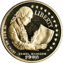 1993-w Us Gold $5 Bill Of Rights Commemorative Proof Coin In Capsule (en Capsule)