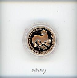 1994 Faune de la Terre Sainte. Pièce commémorative en or de 900, 3,46 g avec boîte et papiers
