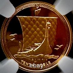 1994 ÎLE DE L'HOMME G1/10N NGC PF70 ULTRA CAMEO Première Année d'Émission 1/10 Ounce Or