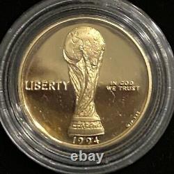 1994 W $ 5 1/4 Ozt Gold Proof Coupe Du Monde Coin