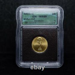 1994-w 5 $ Coupe Du Monde En Médaille D'or Commémorative Icg Ms69 (slx3782)