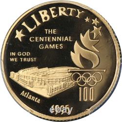 1995 - Stade Olympique d'Atlanta Commemoratif Or 5 $ PCGS PR70 DCAM
