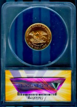 1995-W 5 $ Or Guerre Civile MS 70 8,36 grammes ANACS # 7805670 + Bonus