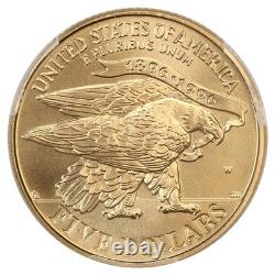 1995-W 5 $ Stade PCGS MS70 (Signature de Reagan) 5 $ Commémoratifs en or moderne
