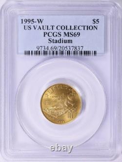 1995-W XXVI Olympiade Stade Or 5 $ PCGS MS69
