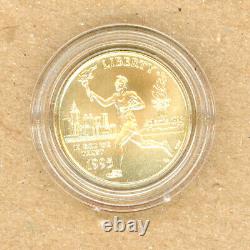 1995-o. É.-u. Torche Olympique 5 $ Unc Gold Coin
