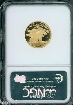 1995-w 5 $ Or Commémoratif Stade Ngc Pr70 Pr-70 Preuve Pf70 Ucam Ultra Cameo